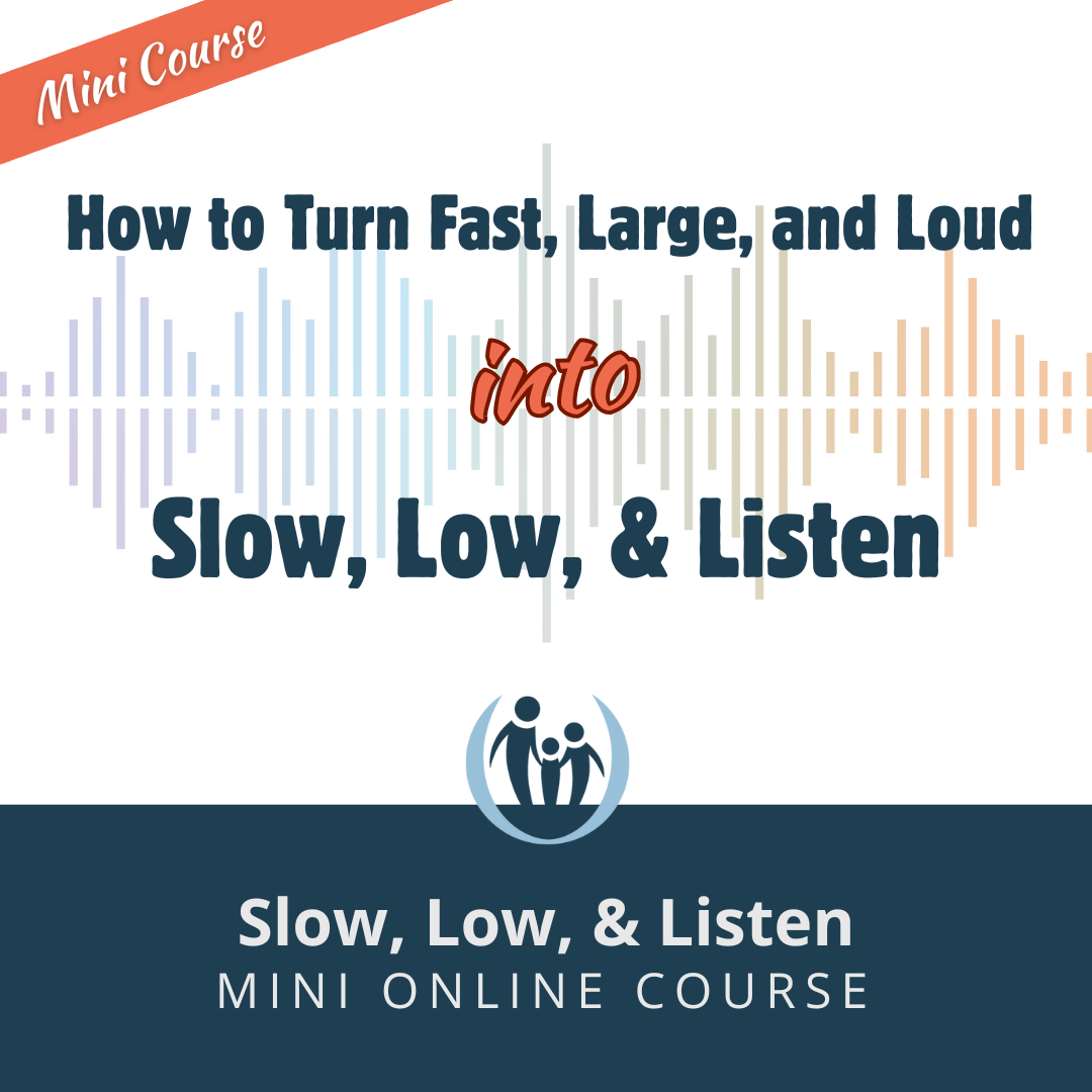 How to Turn Fast Large & Loud into Slow, Low, and Listen Mini Course
